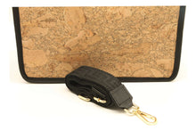 Load image into Gallery viewer, stylish cork bag with black strap showcasing sustainable fashion and eco-friendly design