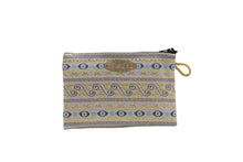 Load image into Gallery viewer, Stylish purse wallet with intricate blue and gold pattern, perfect for organizing your essentials.