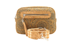 Load image into Gallery viewer, Stylish cork crossbody bag with intricate design and adjustable strap, perfect for eco-conscious women.