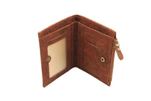 Load image into Gallery viewer, Open cork man wallet showcasing multiple card slots and a clear ID window, emphasizing style and sustainability.