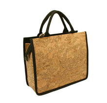 Load image into Gallery viewer, Stylish cork handbag with handles, eco-friendly design, perfect for every occasion, measuring 31 x 25 x 11 cm.
