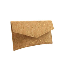 Load image into Gallery viewer, Eco-friendly cork clutch made in Greece, showcasing stylish and sustainable cork leather design. Perfect accessory for any occasion.