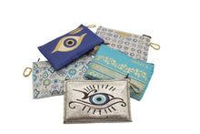 Load image into Gallery viewer, Assorted elegant leather purses with evil eye designs, perfect for style and protection for your essentials.
